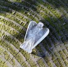 Load image into Gallery viewer, Clear Quartz Hand Carved &#39;Master Healer&#39; Miniature Crystal Stone Angel Figure
