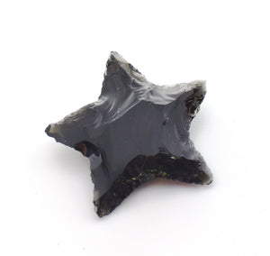 Black Obsidian (Dragon Glass) Crystal Star