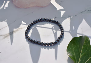Hematite Natural Crystal Stone Small Beads Bracelet Jewellery