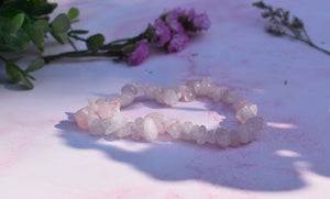 Rose Quartz Crystal Chip Bracelet