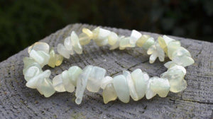 Green Jade Natural Crystal Stone Chips Bracelet