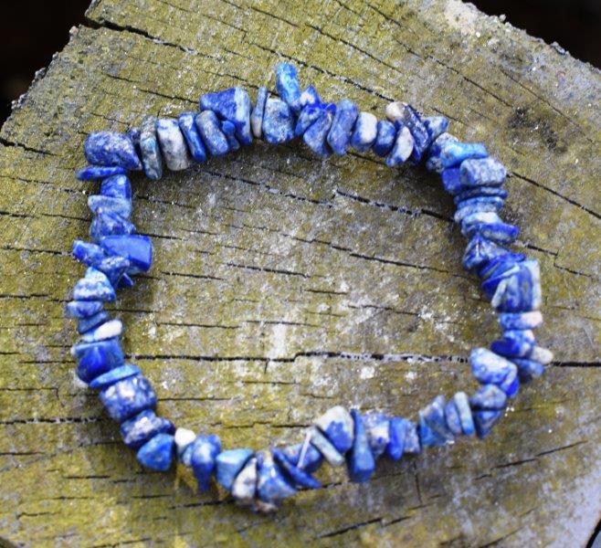 Lapis Lazuli Natural Polished Crystal Chips Bracelet |Reiju