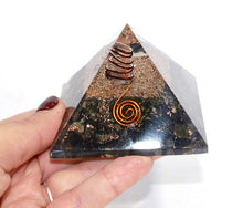 Load image into Gallery viewer, Pyrite Large Crystal Orgone Pyramid