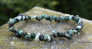 Emerald Crystal Stone Elasticated Bracelet
