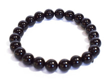 Load image into Gallery viewer, Black Tourmaline Natural Polished Beads Bracelet Gift Wrapped