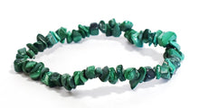 Load image into Gallery viewer, Malachite Crystal Chip Bracelet