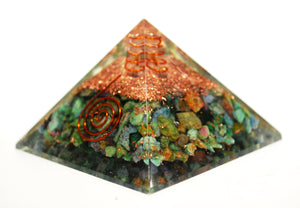 Large Ruby In Fuschite Crystal Stones Orgone Orgonite Pyramid