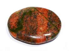 Load image into Gallery viewer, Unakite Crystal Palm Stone Cabochon