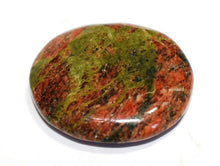 Load image into Gallery viewer, Unakite Crystal Palm Stone Cabochon
