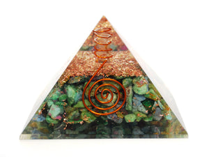 Large Ruby In Fuschite Crystal Stones Orgone Orgonite Pyramid