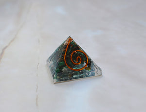 Malachite Crystal Small Orgone Pyramid