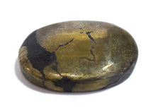 Load image into Gallery viewer, Pyrite Polished Cabochon Crystal Palm Stone