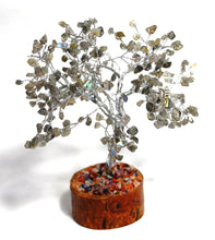 Load image into Gallery viewer, Labradorite Crystal Crystal Gemstone Tree With Crystal Stones Wooden Base