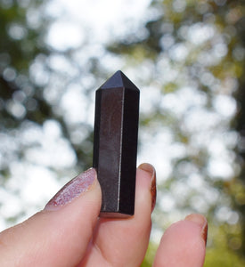 Black Tourmaline Crystal Terminated Point
