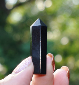 Black Tourmaline Crystal Terminated Point