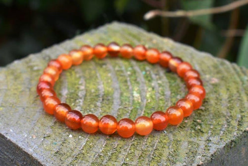 Carnelian Crystal Beaded Bracelet