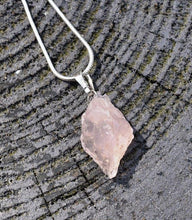 Load image into Gallery viewer, Rose Quartz Raw Crystal Pendant