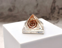 Load image into Gallery viewer, Rainbow Moonstone Small Crystal Orgone Pyramid