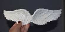 Load image into Gallery viewer, Sparkly White Hanging Angel Wings Beautiful Detailed Resin Hanging Decoration Gift