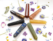 Load image into Gallery viewer, Set of Seven Large Chakra Crystal Wands