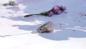Rose Quartz Amethyst Clear Quartz RAC Faceted Crystal Stone Dowsing Pendulum