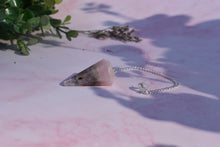 Load image into Gallery viewer, Rose Quartz Amethyst Clear Quartz RAC Faceted Crystal Stone Dowsing Pendulum