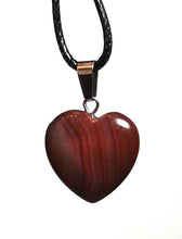 Load image into Gallery viewer, Carnelian Crystal Heart Pendant