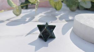 Moss Agate Merkabah Crystal Gemstone Star