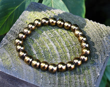 Load image into Gallery viewer, Pyrite Crystal Beaded Bracelet