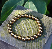Load image into Gallery viewer, Pyrite Crystal Beaded Bracelet