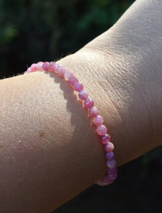 Pink Tourmaline Faceted Bracelet