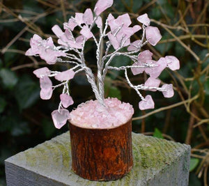 Rose Quartz Small Crystal Gemstone Tree