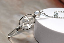 Load image into Gallery viewer, Clear Quartz Crystal &#39;Spinning&#39; Merkaba Dowsing Pendulum Point