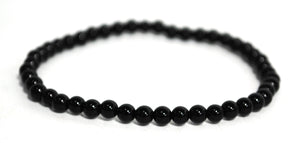 Black Onyx Small Polished Crystal Beads Bracelet