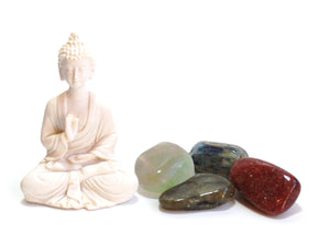 Crystals for Metaphysical Abilities Tumble Stone & Buddha Set