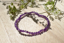 Load image into Gallery viewer, Amethyst Faceted Crystal Bracelet