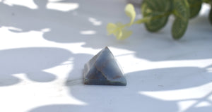 Angelite Crystal Stone Pyramid Natural Reiki Healing Energy Charged