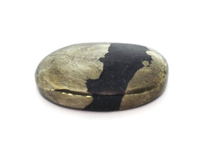 Pyrite Polished Cabochon Crystal Palm Stone