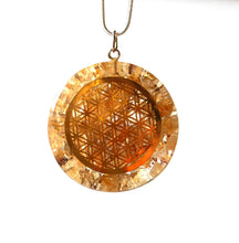 Load image into Gallery viewer, NEW Citrine &quot;Tree Of Life&quot; Orgone Crystal Stone Pendant Inc Silver Chain - Krystal Gifts UK