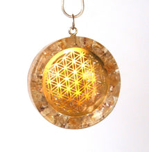 Load image into Gallery viewer, NEW Citrine &quot;Tree Of Life&quot; Orgone Crystal Stone Pendant Inc Silver Chain - Krystal Gifts UK