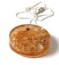 Load image into Gallery viewer, NEW Citrine &quot;Tree Of Life&quot; Orgone Crystal Stone Pendant Inc Silver Chain - Krystal Gifts UK