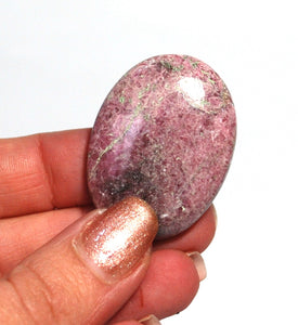 Rhodonite Crystal Palm Stone