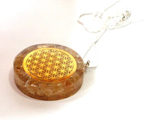 Load image into Gallery viewer, NEW Citrine &quot;Tree Of Life&quot; Orgone Crystal Stone Pendant Inc Silver Chain - Krystal Gifts UK