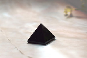 Black Obsidian Natural Crystal Gemstone Pyramid