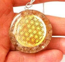 Load image into Gallery viewer, NEW Citrine &quot;Tree Of Life&quot; Orgone Crystal Stone Pendant Inc Silver Chain - Krystal Gifts UK