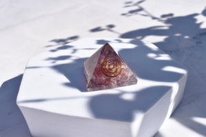 Lepidolite Crystal Small Orgone Pyramid