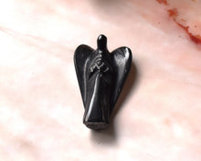 Load image into Gallery viewer, Black Obsidian Hand Carved Crystal Stone Angel of Protection