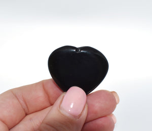 Black Obsidian Crystal Stone Heart