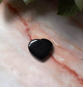 Black Obsidian Crystal Stone Heart