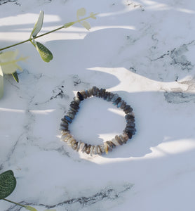 AA Grade Labradorite Beads Natural Crystal Stone Chip Bracelet Inc Luxury Gift Box